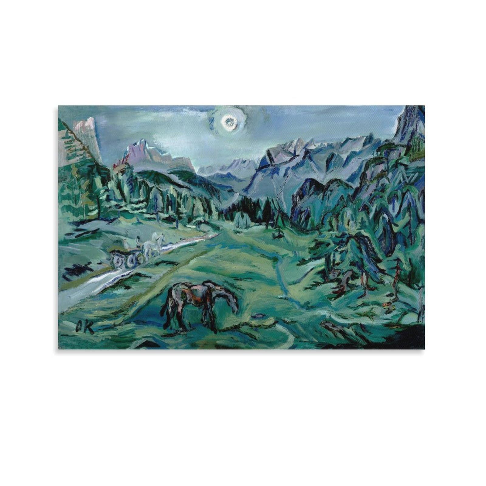Amazon.com: OUGUOLAN Oskar Kokoschka Dolomite Landscape Art Prints